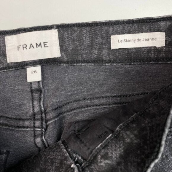 FRAME Denim Le Skinny De Jeanne Tonal Python Womens Size 26 - Picture 4 of 5